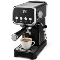 HOMCOM Espresso Machine, 20-Bar Cappuccino Coffee Maker with Frother Wand, 1.2 L Water Tank, Black(m-15)