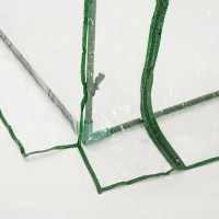 Outsunny Seră de grădină în formă de tunel din oțel cu acoperire din PVC, 200x100x80 cm, transparentă și verde(m-7)