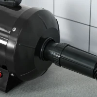 PawHut Secador de Pelo para Perros 2800W Secador para Mascotas con Temperatura y Velocidad del Viento Ajustable 3 Boquillas Tubo Flexible 2,1 m y Asa Portátil 40x16x20 cm Negro(m-7)