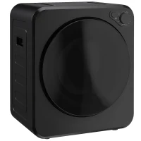 HOMCOM Mini Uscător Rufe Portabil 2,5Kg, 5 Programe, 800W, Încărcare Frontală, Negru(m-1)