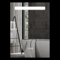 HOMCOM Espejo de Baño con Luz LED 70x50 cm con 3 Colores de Luz Función Antivaho Función de Memoria IP44(m-11)