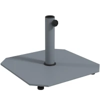 Outsunny Sonnenschirmständer aus Metall 18,5 kg Schirmständer, Quadratisch Schirmhalter für Sonnenschirm 32/38/48mm(m-1)