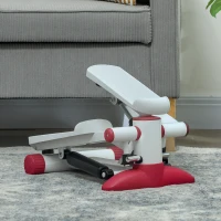 SPORTNOW Stepper mini stepper avec moniteur LCD pédales antidérapantes pour l'exercice à la maison 44,5 x 29 x 20 cm rouge(m-10)