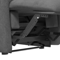 HOMCOM Poltrona Relax Reclinável para TV Função Reclinável Aparência de Linho 93x88x102 cm Cinza(m-5)