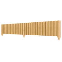Outsunny Valla de Jardín de Madera Panel Decorativo Resistente y Fácil de Instalar para Patio Césped Camino 176x38 cm Natural(m-1)