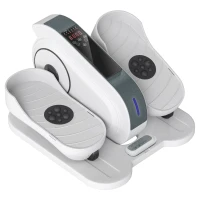 SPORTNOW Elliptique de bureau, vélo elliptique électrique écran LCD, télécommande et 10 vitesses réglables, 45 x 42 x 27 cm blanc(m-1)