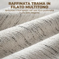 HOMCOM Divano 2 Posti in Tessuto con Braccioli, Imbottitura Spessa e 2 Cuscini, 131x78x83 cm, Bianco(m-6)
