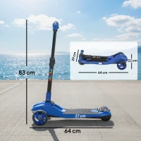 AIYAPLAY Trottinette électrique pour enfant 6 à 10 ans, pliable 3 roues démarrage zéro, vitesse maximale 8 km/h 64x29x83cm bleu(m-3)