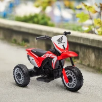 HOMCOM 6V Kids Motorbike, Three-Wheel Kids Electric Motorbike with Horn, Startup Sound for Ages 18-36 Months - Red(m-10)