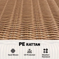Outsunny 3 Pieces Rattan Bistro Set - Brown(m-6)