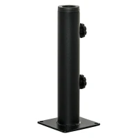 Outsunny Supporto per Ombrellone da Terrazza, Base per Ombrellone per Patio, Pontile, Giardino e Cortile, Nero(m-7)