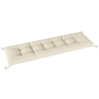 Outsunny Palettenkissen Abnehmbar Sitzkissen mit Befestigungsbändern Palettenpolster für die meisten Liegen 198x65x13cm Beige(m-1)