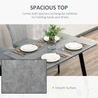 HOMCOM Dining Set, Kitchen Table with 2 Velvet Upholstered Chairs, Dark Grey(m-5)