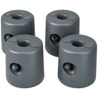 Outsunny Lot de 4 Pieds de tonnelle pop-up remplis d'eau ou de sable pieds de sol pour pavillon en HDPE avec vis de sécurité(m-11)