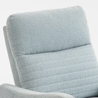HOMCOM Fauteuil inclinable, fauteuil de relaxation avec repose-pieds, pivotant à 360°, basculant, 82 x 90,5 x 101 cm, gris-bleu(m-14)