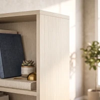 HOMCOM Bookcase Narrow Tall Space-Saving Bookshelf Drawer Open Shelves 60 x 24 x 182 cm Oak Wood Effect(m-12)