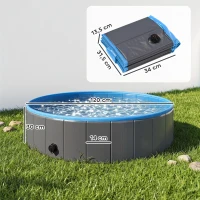 PawHut Faltbarer Hundepool für Große und Mittelgroße Hunde, mit Anti-Rutsch-Boden für Enten, Innen- und Außen, 120x30cm(m-3)