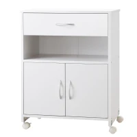 Vinsetto Printer Stand Mobile Printer Cabinet with Storage, Open Shelf, Drawer for Home Office, 60cm x 39cm x 80cm, White(m-10)