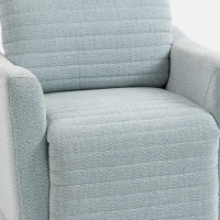 HOMCOM Fauteuil inclinable, fauteuil de relaxation avec repose-pieds, pivotant à 360°, basculant, 82 x 90,5 x 101 cm, gris-bleu(m-17)