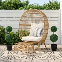 Outsunny Set of 2 Artificial Boxwood Ball Topiary Trees Potted Decorative Plant Indoor Décor (67cm)(m-8)