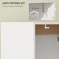 HOMCOM Under Sink Bathroom Cabinet, Bathroom Storage Cabinet with Soft-Close Doors, for Basin without Pedestal, White(m-7)