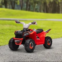 HOMCOM Quad elétrico para crianças veículo a bateria 6V com marcha à frente e à ré 70L x 41,5l x 48,5H cm Vermelho(m-6)