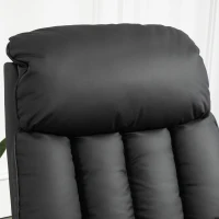 HOMCOM Poltrona Elétrica com Função de Elevação, Poltrona para TV, Poltrona com Assistência para Levantar, Função Reclinável, Couro Sintético, 80 x 94 x 104 cm, Preto(m-5)