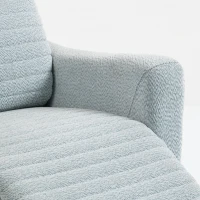 HOMCOM Fauteuil inclinable, fauteuil de relaxation avec repose-pieds, pivotant à 360°, basculant, 82 x 90,5 x 101 cm, gris-bleu(m-16)