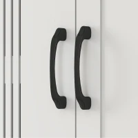 HOMCOM Estantería sobre Inodoro con Estante Ajustable 2 Puertas Soporte para Papel Higiénico y Estantes Abiertos para Baño Blanco(m-9)