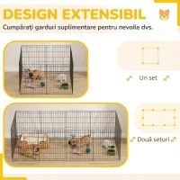 PawHut Padoc pentru Animale – 8 Panouri Metalice 76×61 cm(m-8)