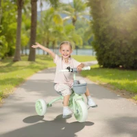 AIYAPLAY Kids Trike, Toddler Tricycle with Front Basket and EVA Wheels for Ages 2-5 Years, Indoor Outdoor for Boys Girls, Green(m-10)