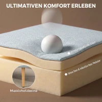 HOMCOM 2-Sitzer Sofa, weiche Polsterung, pflegeleichter Bezug, bis 220 kg, 117 x 56,5 x 77 cm, Hellgrün(m-5)