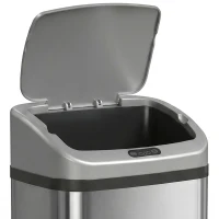 HOMCOM 48L Stainless Steel Sensor Bin - Silver-Tone(m-12)