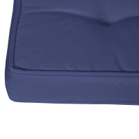 Outsunny Garden Seat Cushion with Ties, 42 x 42cm Replacement Dining Chair Seat Pad, Dark Blue(m-9)