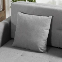 HOMCOM Canapé-lit 2 places convertible 2 en 1 avec 2 coussins inclus et coffre de rangement intégré 152 x 101 x 81 cm gris(m-8)