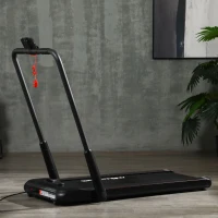 SPORTNOW 2 en 1 Cinta de Correr Plegable Cinta de Andar Velocidad 12 km/h Superficie de Carrera 36x105 cm 135x65x106 cm Negro(m-10)