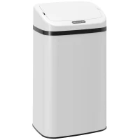 HOMCOM 48L Stainless Steel Sensor Bin - White(m-14)