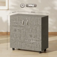 Vinsetto Two-Tier Locking Office Storage Cabinet - Grey(m-3)