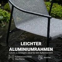 Outsunny Gartensessel Gartenstuhl mit abnehmbarem Sitzkissen Garten Loungesessel mit Armlehne, bis 120 kg belastbar Dunkelgrau(m-4)