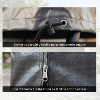 Outsunny Funda Protectora Impermeable para Balancín de Jardín 3 Plazas con Cremallera Antipolvo y Antiviento 215x155x150 cm(m-5)