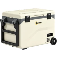 Outsunny 42.5L Compressor Car Fridge Freezer, Camping Refrigerator with App Control, 20℃-20℃(m-15)
