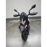 AIYAPLAY Motocicletă electrică copii 6V, licență APRILIA, roți auxiliare, baterie litiu, muzică, 18 luni-4 ani, roșu(m-3)