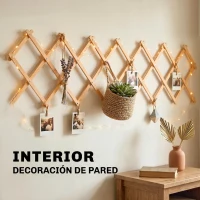 Outsunny Enrejado de Jardín de Madera Extensible Soporte para Plantas Trepadoras Rosas y Parra 180x60 cm Marrón Claro(m-7)