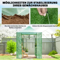 Outsunny Pop Up Gewächshaus ca. 200x300x270 cm Faltbar Foliengewächshaus mit Satteldach Reißverschlusstüren und -fenstern(m-9)