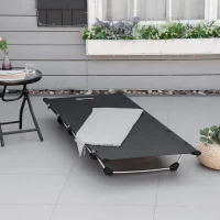Outsunny Lightweight Camping Bed, Aluminium Portable Camp Cot Sleeping Bed w/ Strong Support 150kg and Carry Bag for Adults Outdoor Overnighter Camping, Hiking, Travel, RV(m-10)