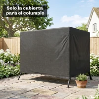 Outsunny Funda Protectora Impermeable para Balancín de Jardín 3 Plazas con Cremallera Antipolvo y Antiviento 215x155x150 cm(m-6)