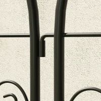 Outsunny Support pour plantes grimpantes avec oiseaux lot de 2 treillis de jardin pour légume vigne fleur métal 50 x 120 cm noir(m-9)