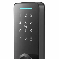 HOMCOM Smart Door Lock, 5-in-1 (Fingerprint/Passcode/Bluetooth APP/NFC Card/Key), Built-in Doorbell, Keyless Electronic Lock(m-12)