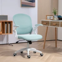 Vinsetto Scaun de Birou Ergonomic cu Spătar din Plasă și Înălțime Reglabilă, 65.5x61.5x88-97.5 cm, Albastru(m-10)