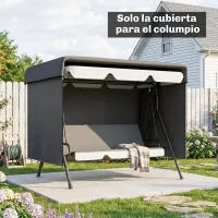 Outsunny Funda Protectora Impermeable para Balancín de Jardín 3 Plazas con Cremallera Antipolvo y Antiviento 215x155x150 cm(m-7)